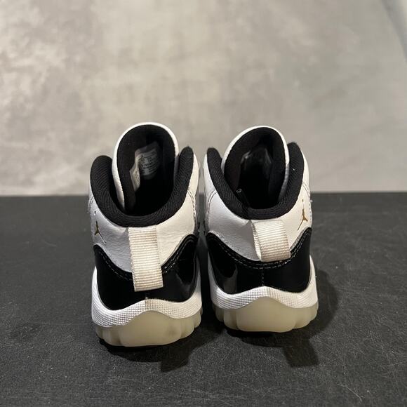 Jordan 11 Retro DMP Gratitude Shoes Toddler 8C Black White Gold 378040-170 Baby - Picture 5 of 9